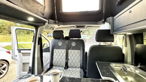 4 berth Volkswagen campervan aircon and parking heater