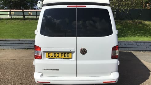 4 berth Volkswagen Transporter Campervan With Pop Top 2013