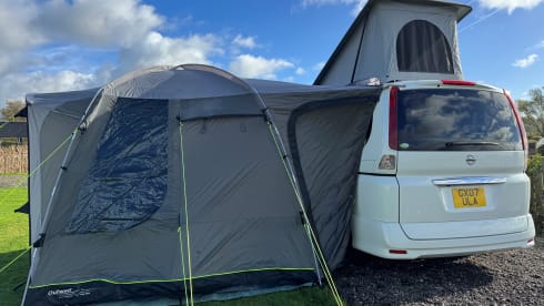 Serena – 2 berth Nissan Serena Campervan with awning & solar panels