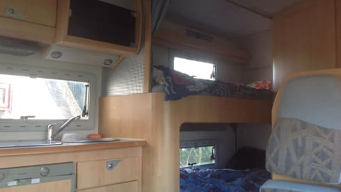 Fiat 6 sleeping places, 2006, air conditioning, fixed beds, bicycle rack