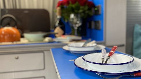 Trevor – Renault campervan met 4 slaapplaatsen uit 2016