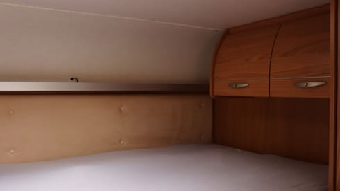 Camper with top layout