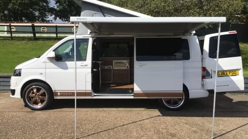 4 berth Volkswagen Transporter Campervan With Pop Top 2013