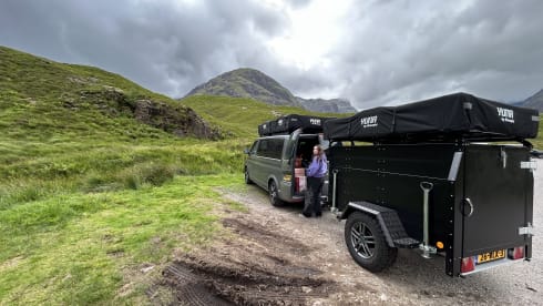 Easy rider  – VW Caravelle 5/6 persoons kampeer bus (bezorging mogelijk)