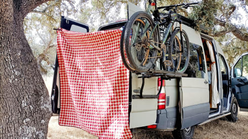 Luxury off-grid Sprinter with unique, bohemian interior! Winter camping