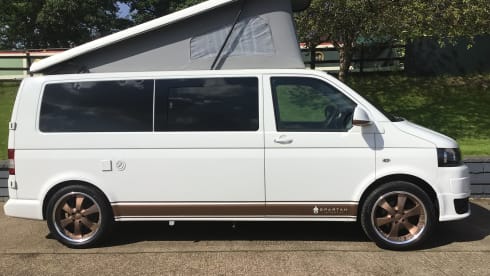 4 berth Volkswagen Transporter Campervan With Pop Top 2013