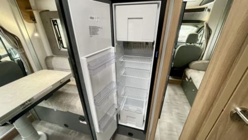 Hugo  – Luxury 4 berth Bailey Adamo with drop down beds and large living spaces. 