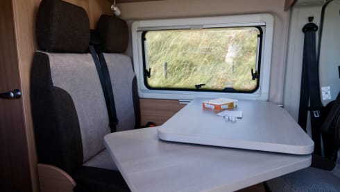 Atmospheric 4p Knaus Boxstar Family bus camper