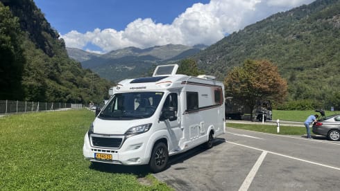 Luxurious young camper with many extras