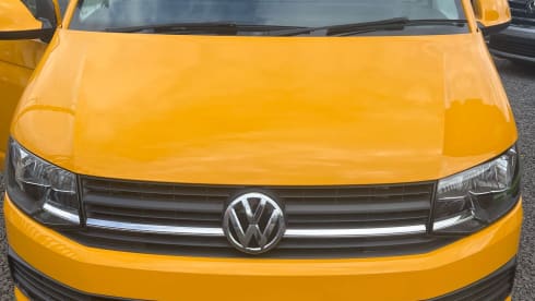 4 berth Volkswagen Yellow Camper