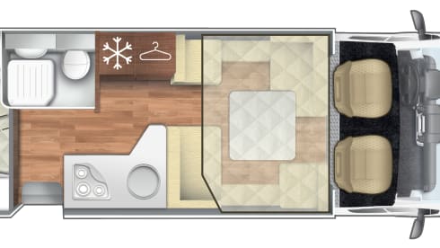4p 2022 Roller Team – Extra spacious and free camping (330Ah battery, air conditioning and furnishings)