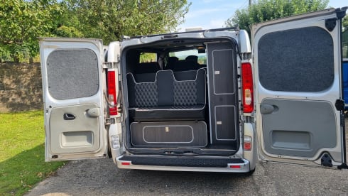 Solar, Fridge, etc. - 2 berth Vauxhall Vivaro Campervan 2014