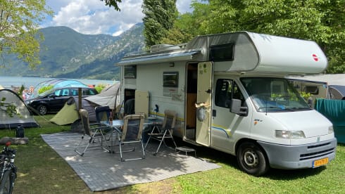 6 persoons gezinscamper – Fiat Alcove a 6 posti del 1998