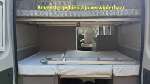 BB KING – Young Fiat Ducato (2 or 4 persons) with bicycle carrier