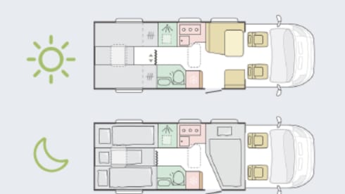 Fully and very luxuriously equipped 2-person (max 3) Adria Matrix Suprème 