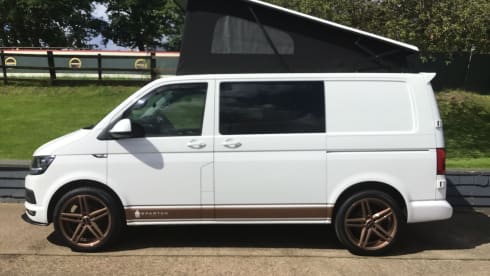 4 berth Volkswagen Transporter Campervan With Pop Top  from 2016