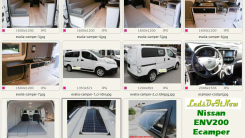 Ecamper – E-motorhome Nissan ENV200 Electric compact bus camper for 2 persons