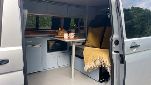 Silver Monte Carlo VW 2021 T6.1, solar panels & awning, sleeps 4