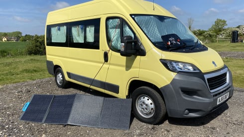 Vincent – a comfy yellow 2 berth Peugeot campervan from 2015