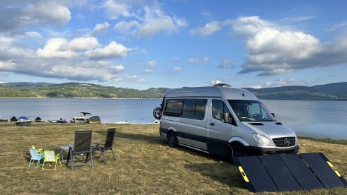 5 to 6 person self-build bus camper Mercedes Sprinter automatic.