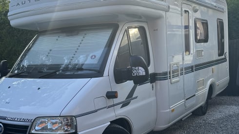 Bertie  – 4 berth Auto-Trail with all amenities.