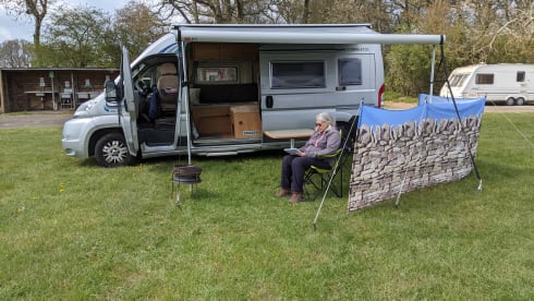 Roddy –  Roddy, our 2 berth well appointed camper for Festivals and Touring