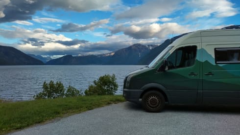 On an adventure with our spacious 2-6p camper van (converted VW Crafter)
