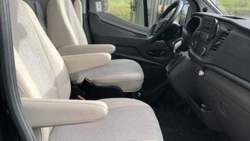 Beautiful 2-person Ford camper van from 2023 with luxurious furnishings