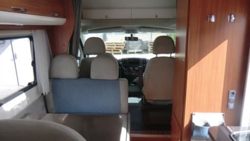 Comfortable 3 to 4 person Adria Sport 573 DF.
