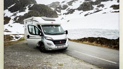 Bürstner semi-integrated with all comfort and amenities.