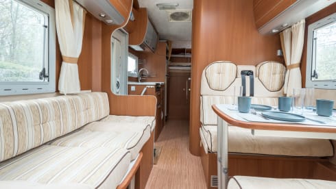 Available again for the summer. Relax with a luxury 4-6 person camper on your trip