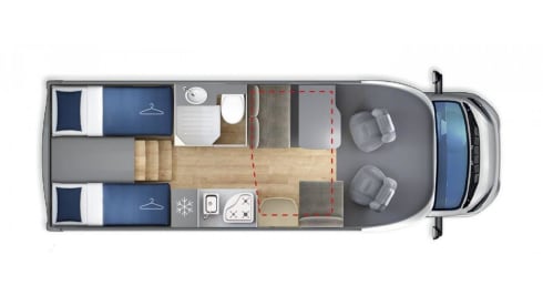 Giottiline Siena 385, Einzelbetten mit Hubbett 