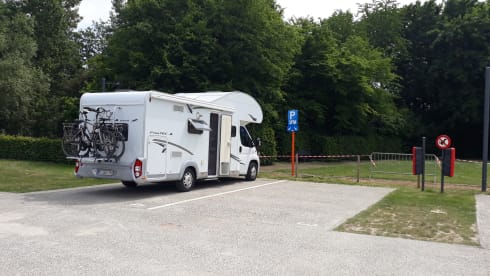 Fully furnished alcove motorhome