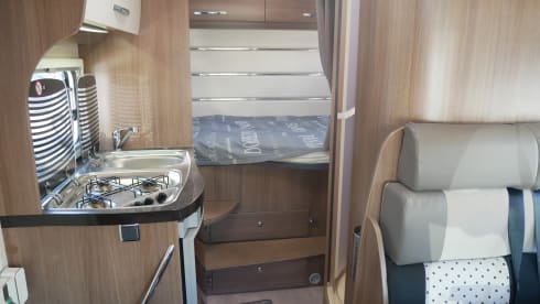 Chausson 514, 4 seats and 4 berths.