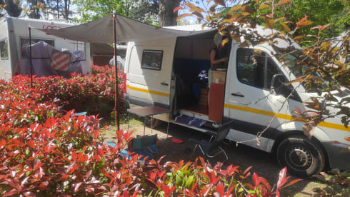 On an adventure with our spacious 2-6p camper van (converted VW Crafter)