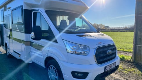 Chihuahua on the road – 2p Benimar semi-integrated from 2022