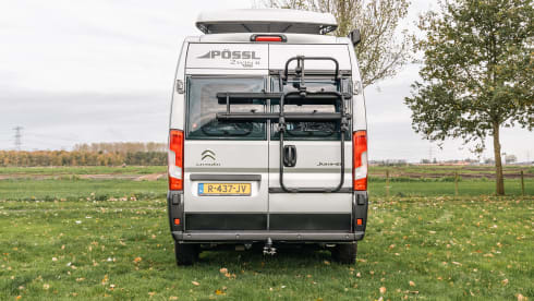 Fijnja – Luxury 4 pers. Pössl bus camper with sleeping lifting roof from 2019