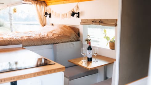 Luxurious campervan with stylish interior