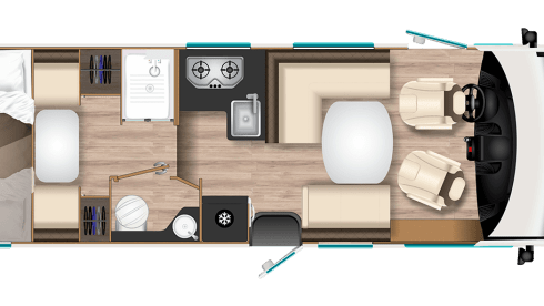 Tino – Comfort family camper for 5p - ITINEO SB740 (integral from 2022)