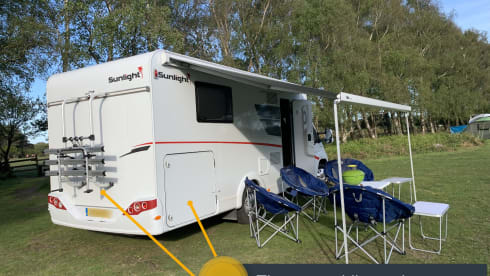 4 berth Sunlight family luxury motorhome