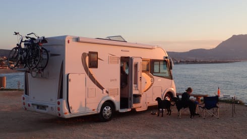 Luxury Integrated motorhome for rent in central France