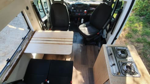 Boxer XL for tall people, surf camper with large garage