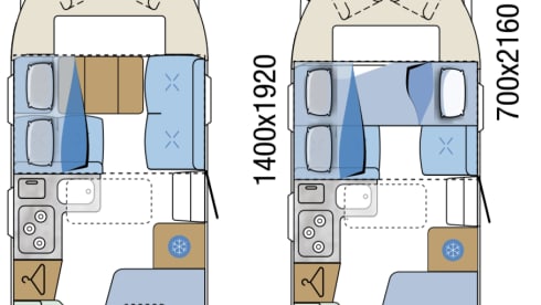 Kempi – 4 person luxury camper with super nice layout