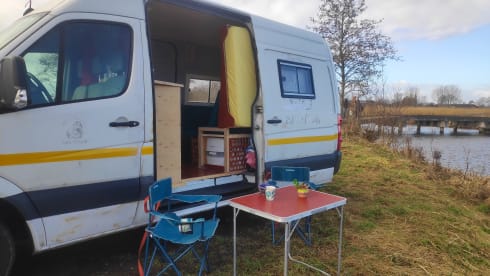 On an adventure with our spacious 2-6p camper van (converted VW Crafter)