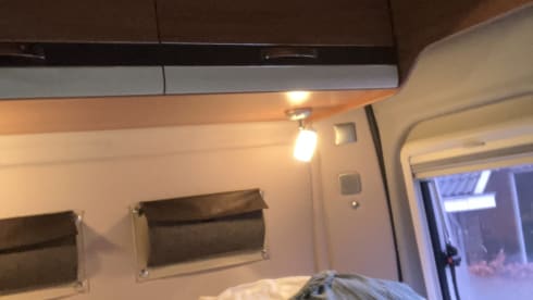 Modern family camper with 4 fixed beds and plenty of storage space