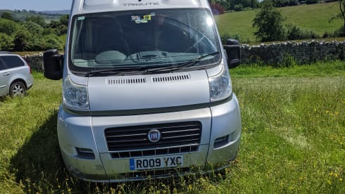 Roddy –  Roddy, our 2 berth well appointed camper for Festivals and Touring