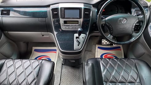 Cyanocitta – Toyota Alphard Campervan, 4WD, 4 seats, 4 berth* with heating,  automatic. 