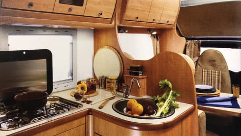 Laika X695 motorhome with garage