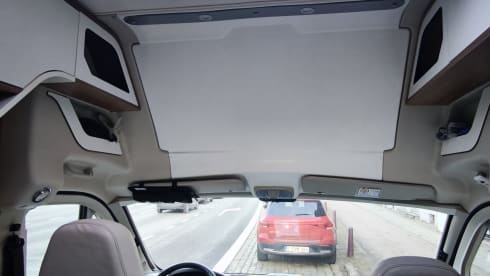 Off-grid campervan with lift-up bed, large garage 2024