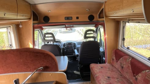 Beautiful fiat camper with solar panel